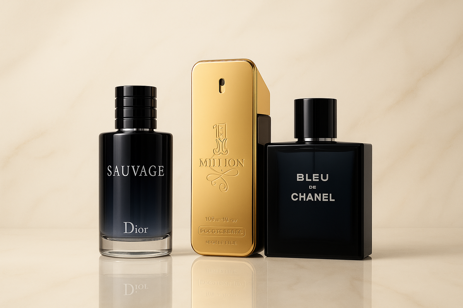 1 1 bleu chanel, sauvage, one million