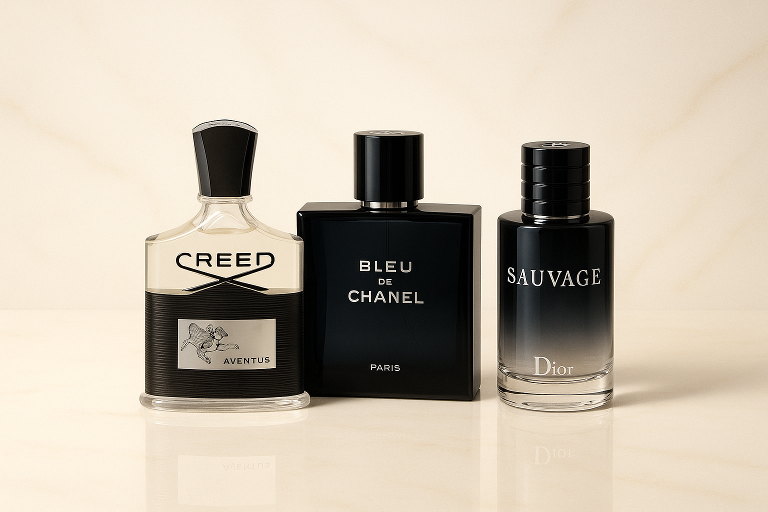 esta bien el fondo pero agrega los perfumes Creed Adventus, Bleu de Chanel y sauvage Dior 